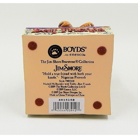 Jim Shore Boyds Bears Best Friends Maebell McBearsley With Teddy 2009 Enesco - Picture 6 of 8